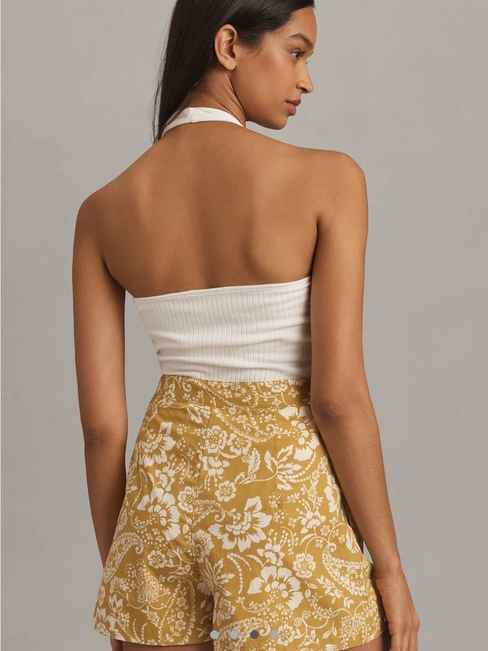 NWOT Anthropologie Maeve Yellow Floral High-Rise Shorts